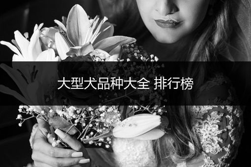 大型犬品種大全 排行榜