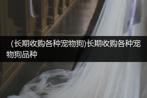 （長期收購各種寵物狗)長期收購各種寵物狗品種
