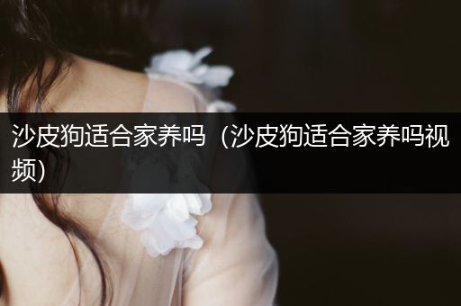 沙皮狗適合家養(yǎng)嗎（沙皮狗適合家養(yǎng)嗎視頻）