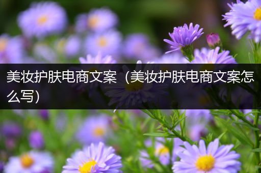 美妝護膚電商文案（美妝護膚電商文案怎么寫）