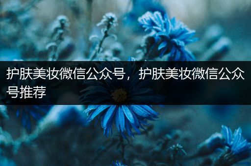 護(hù)膚美妝微信公眾號，護(hù)膚美妝微信公眾號推薦
