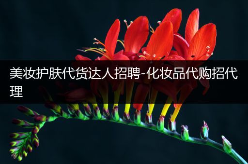 美妝護膚代貨達人招聘-化妝品代購招代理