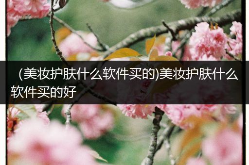 （美妝護膚什么軟件買的)美妝護膚什么軟件買的好