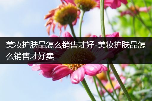 美妝護膚品怎么銷售才好-美妝護膚品怎么銷售才好賣