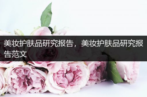 美妝護膚品研究報告，美妝護膚品研究報告范文