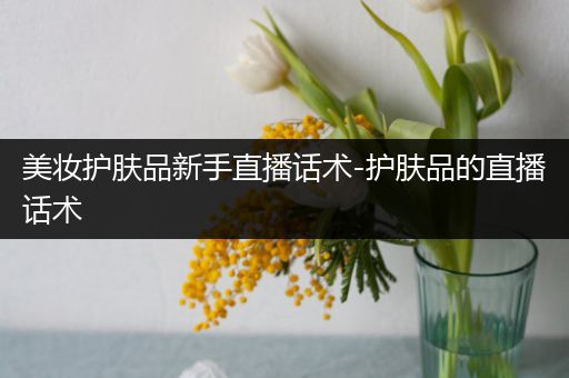 美妝護膚品新手直播話術(shù)-護膚品的直播話術(shù)