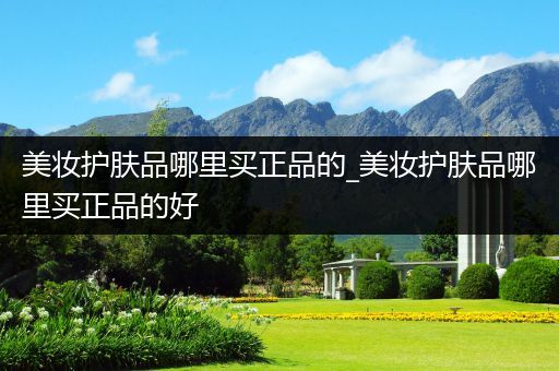 美妝護(hù)膚品哪里買正品的_美妝護(hù)膚品哪里買正品的好