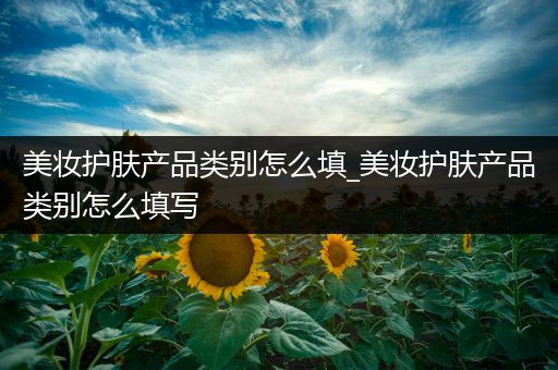 美妝護(hù)膚產(chǎn)品類別怎么填_美妝護(hù)膚產(chǎn)品類別怎么填寫