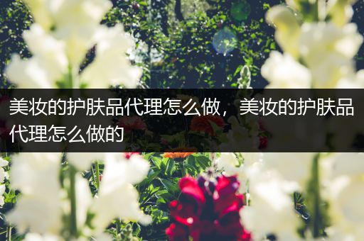美妝的護膚品代理怎么做，美妝的護膚品代理怎么做的