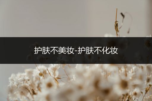 護(hù)膚不美妝-護(hù)膚不化妝