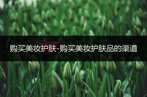 購買美妝護(hù)膚-購買美妝護(hù)膚品的渠道