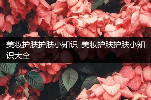 美妝護(hù)膚護(hù)膚小知識(shí)-美妝護(hù)膚護(hù)膚小知識(shí)大全