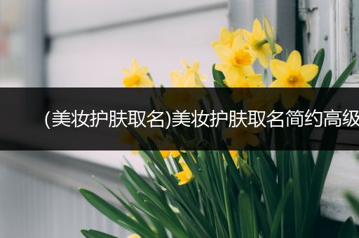 （美妝護(hù)膚取名)美妝護(hù)膚取名簡(jiǎn)約高級(jí)