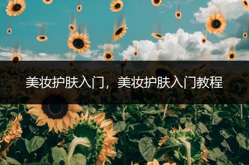 美妝護膚入門，美妝護膚入門教程